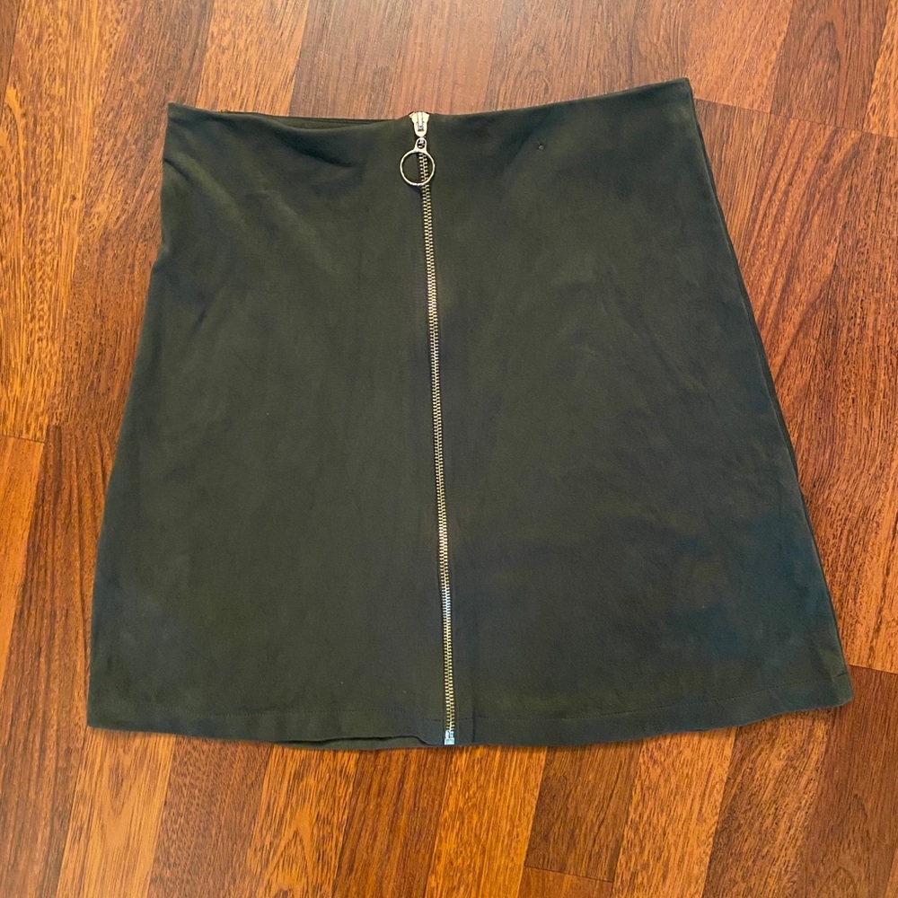 Primark green mini skirt